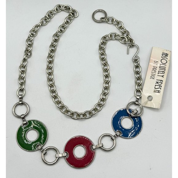 Vintage Absolutely Fresh By Prestige Enamel Chain Belt with tag main image 6